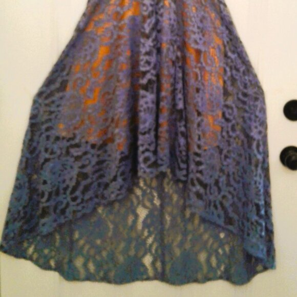 dress- Anthropologie Moulinette Soeurs Genevieve Dress Size 0/XS Blue Lace - Picture 7 of 9